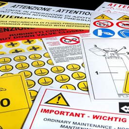 ETICHETTE ADESIVE STAMPATE IN PVC E POLIESTERE ART. 03